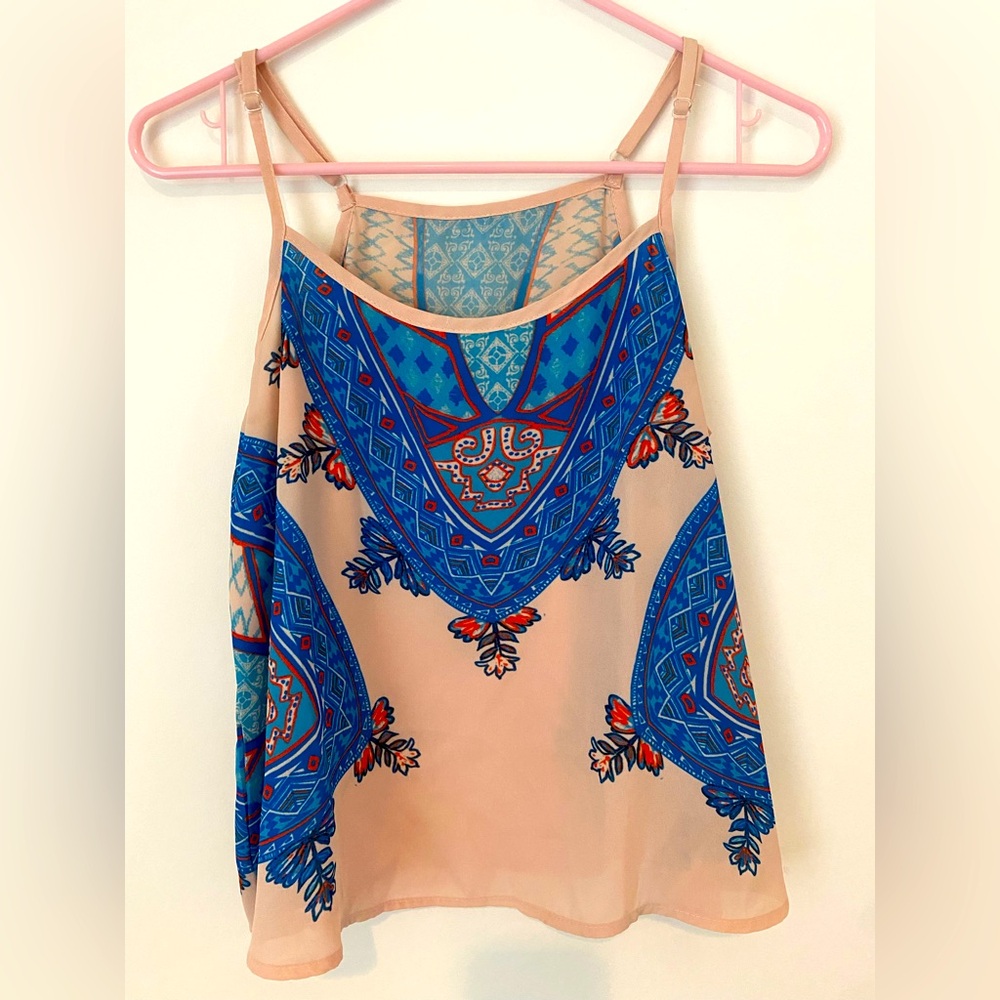 Adorable Blue Pattern Summer Top